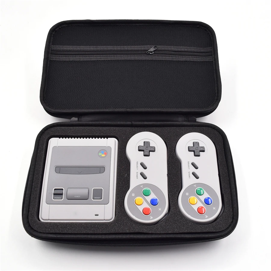

Hard Travel Carrying Case Zipper Bag for SNES Classic & Accessories for SFC Family Computer Storage Case Bags for SNES mini