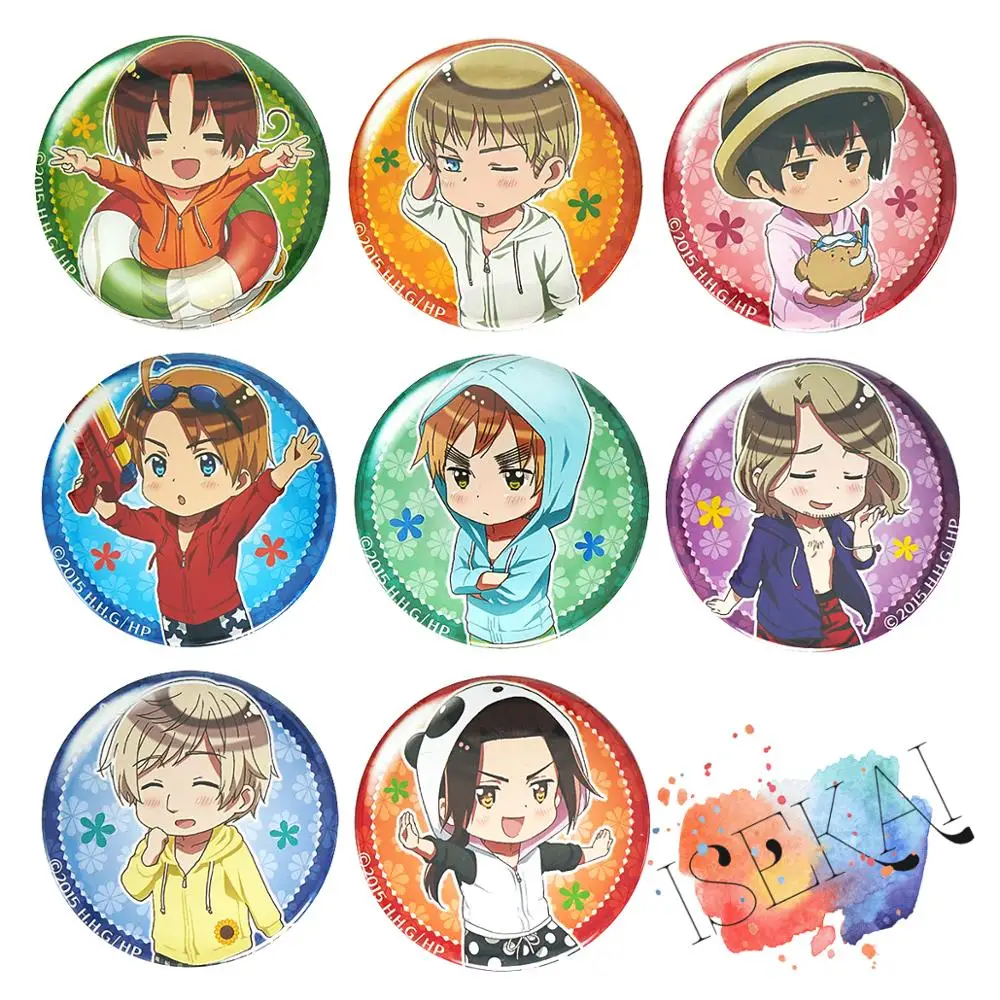 Значок брошь Axis Power HETALIA значок аниме Италия Франция Россия Великобритания италия