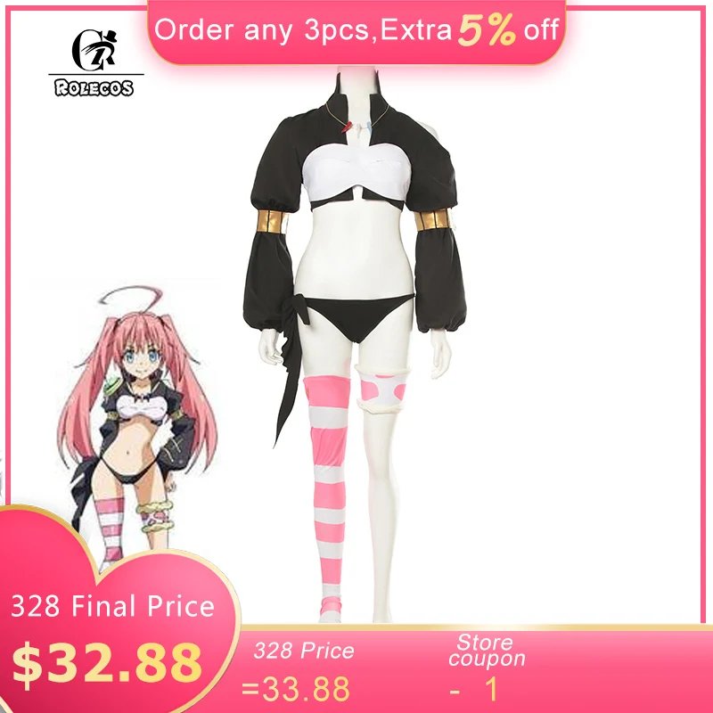 

ROLECOS Milim Nava Cosplay Costume Anime That Time I Got Reincarnated as a Slime Cosplay Full Set Tensei shitara Slime Datta Ken