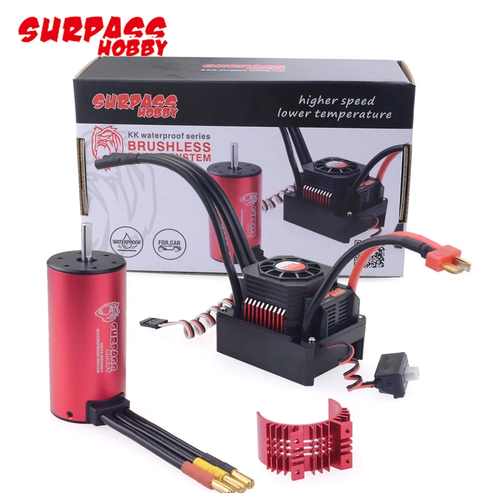 

SurpassHobby 3674 2250KV/1900KV Brushless Motor+120A Waterproof Brushless Esc 2-3S For 1/8 Rc Models Buggy Drift Car