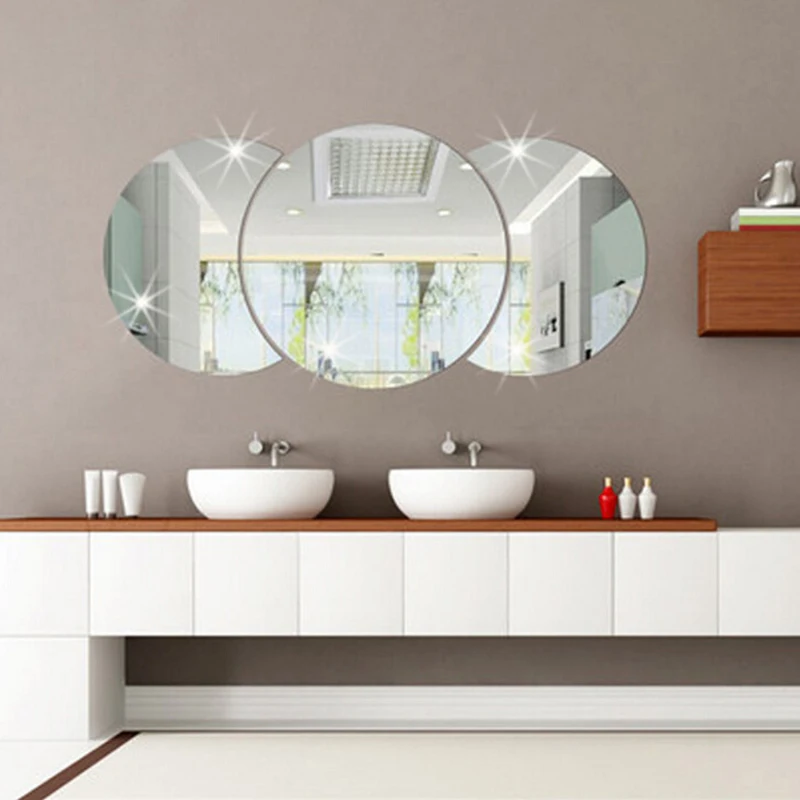 

Decor Sticker Decal Mirror Round Wall Sticker 3D Home