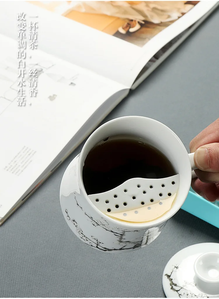 Китайский Фильтр для чашки чая фарфоровая чайная чашка из селадона набор чайная посуда Керамический Китайский Чайный набор кунг-фу керамическая чашка китайский подарок