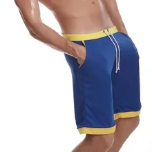 Крытый ACTIVE Mesh дышащие с эластичной талией Повседневное Low-Rise Бодибилдинг мужской фитнес Удобные Свободные Мужчины шнурок Шорты