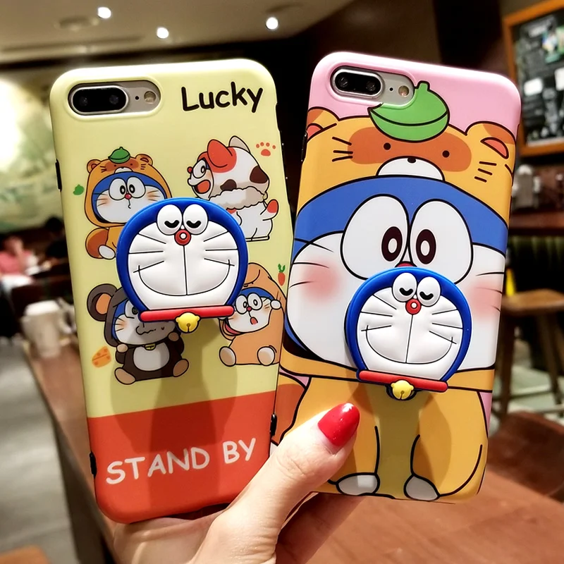 Чехол для iPhone 7 7plus Doraemon милый чехол XR XS max X 8 8plus 6 6S P телефона + подставка |