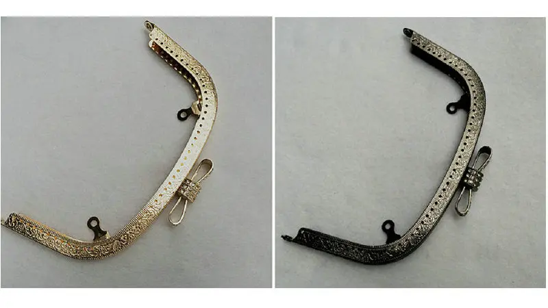 10pcs 18.5cm Kiss Clasp Lock for Women Clutch Handbag Metal Purse Frame Handle DIY Clasp Hardware Embossed Bag Accessories (2)