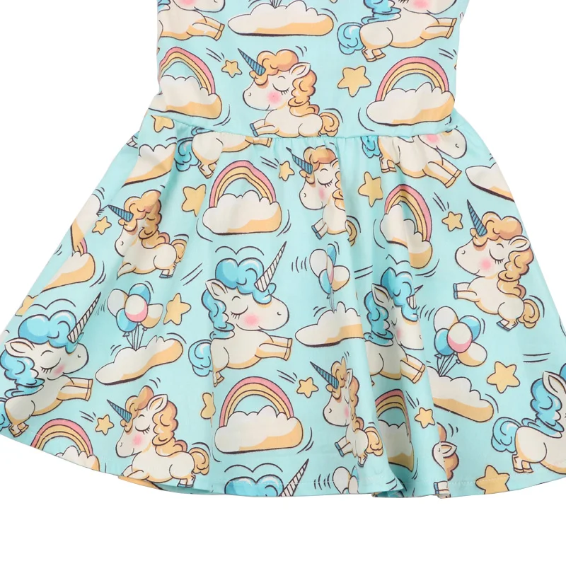 Baby Girls Dress Summer Unicorn Kids Princess Floral Dress Children Cotton Casual Dresses for Girls Clothes A Line Vestidos (4)