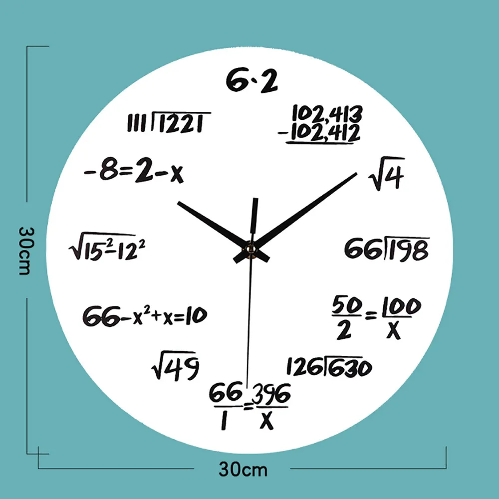 Настенные часы с тихим ходом математические формулы политехнический цифровой механизм настенных часов для маятника винтажный металл большой современный дизайн 19jul23