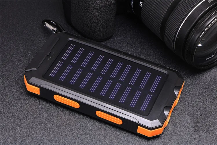 Banco de Energia Móvel ao ar Carregador de Energia Solar Impermeável Duplo Farol Energia Livre Três-prova Bússola Móvel Portátil 23 Cheap Lâmpadas solares