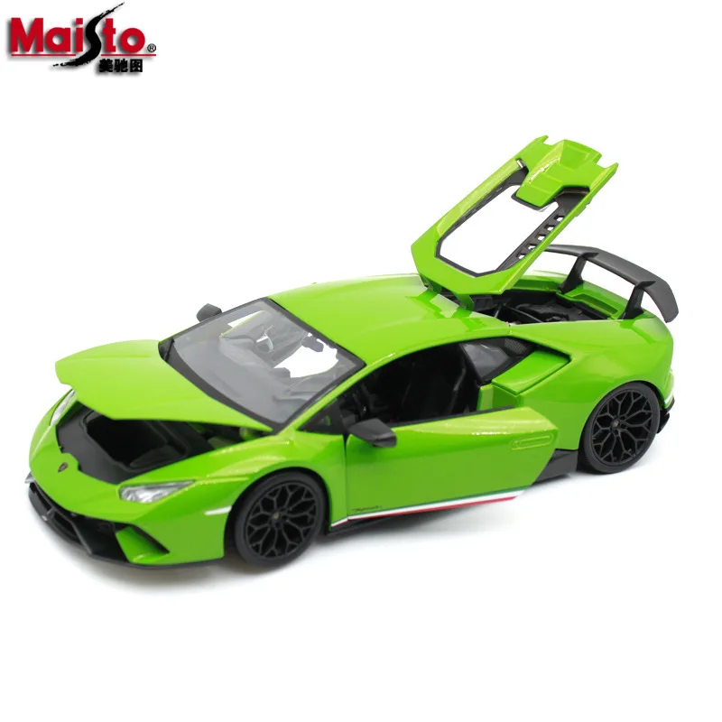 1:18 литая модель спортивного автомобиля для LAMBORGHINIed HURACAN, Игрушечная модель из сплава с управлением на рулевом колесе