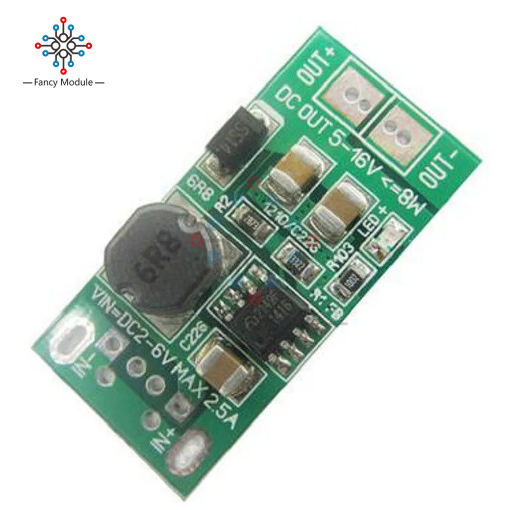 Новый USB-вход 8 Вт Φ 5 В (2 в-6 в) до 12 Повышающий Модуль питания преобразователь