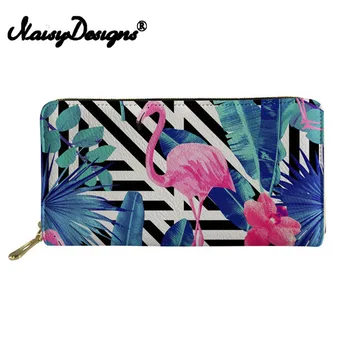 

Noisydesigns Purse for Women Cute Cartoon Flamingo Printing Ladies Kawaii Coin Change Pocket Females Clutch Phone Card Wallet