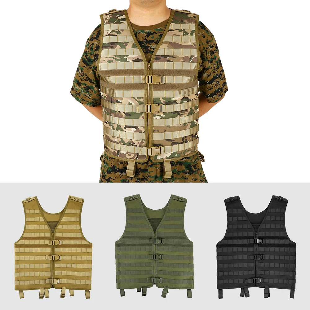 

Lixada Hunting Tactical Vest Outdoor Men's Molle Modular Vest Hunting Gear Carrier Vest with Hydration Pocket Wargame CS Vest