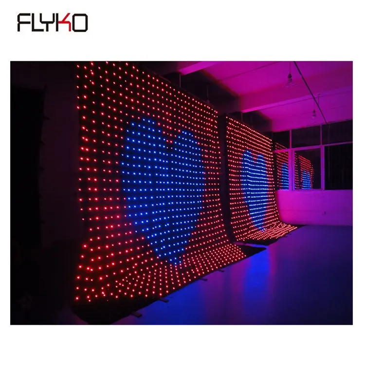 Flyko сценический настраиваемый размер led P120MM 4 M на 8 M dJ Гибкая панель шоу led dj фон