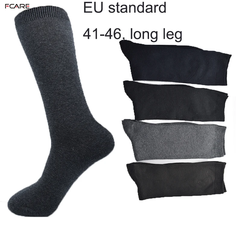 Fcare 8 шт. = 4 пары черный, синий, серый, коричневый 40-46 теплые акриловые хлопковые длинные носки мужские деловые носки calcetines