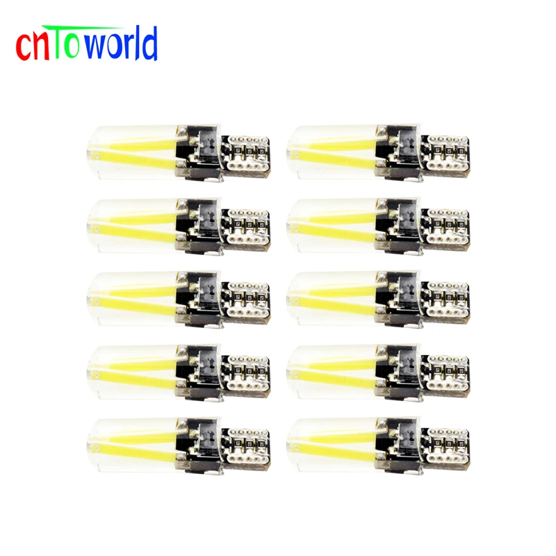 10x-T10-Canbus-Car-LED-Silicone-Lights-T10-194-W5W-No-Error-Filament-COB-Warm-White