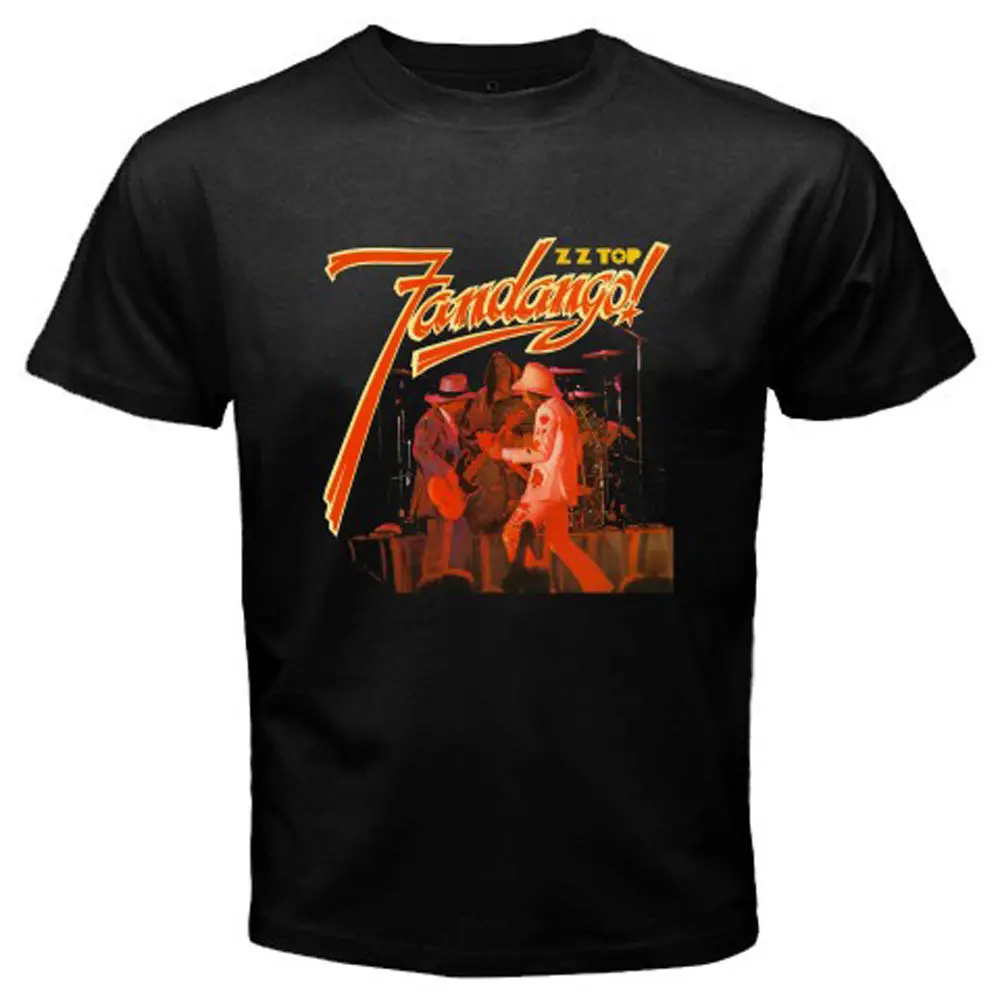 Nueva ZZ TOP FANDANGO Retro Rock Band Legend hombres negro T shirt