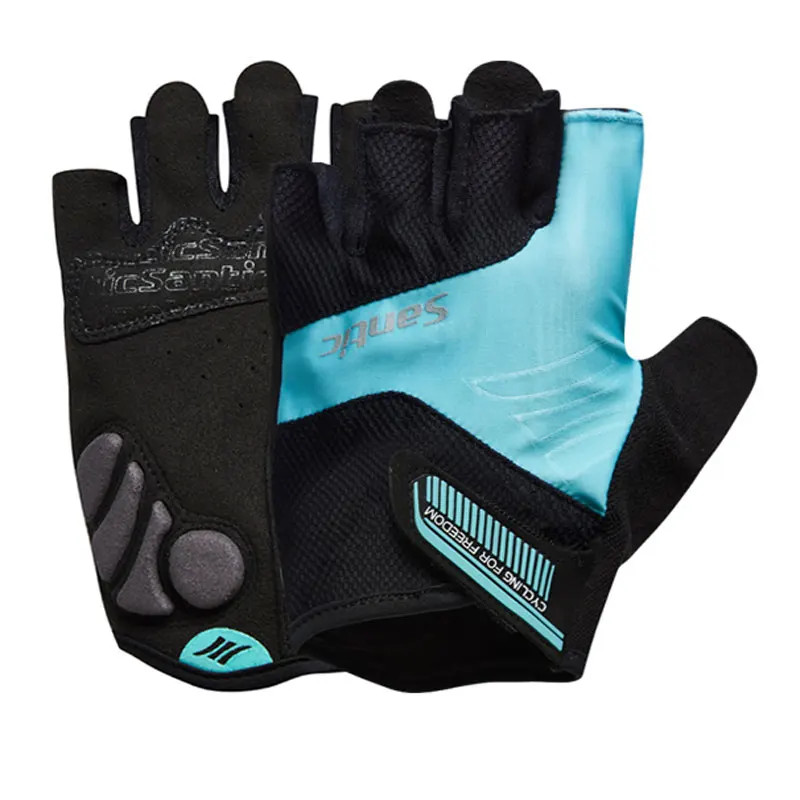 Santic verano corto el dedo guantes de Ciclismo hombres mujeres deportes mitad Mitad de dedo MTB bicicleta guantes de Ciclismo bicicleta de carretera guantes 6 colores Santic verano corto el dedo guantes de Ciclismo hombres mujeres deportes mitad Mitad de dedo MTB bicicleta guantes de Ciclismo bicicleta de carretera guantes 6 colores