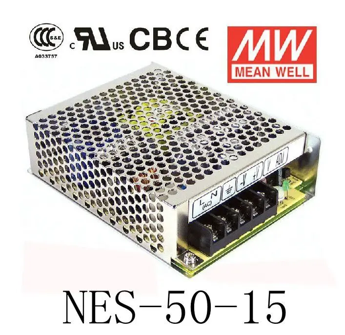 

Original MEAN WELL power suply unit ac to dc power supply NES-50-15 50W 15V 3.4A MEANWELL
