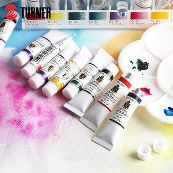 

Japan Turner watercolor set artist-level transparent acuarelas Pearl-color turn tube artist aquarela water color5ML/15ml support