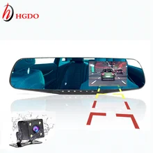 HGDO Car Dvr Camera Auto 4.3 Inch Full HD 1080P Rearview Mirror Digital Video Recorder Dual Lens Registratory Camcorder Dash cam