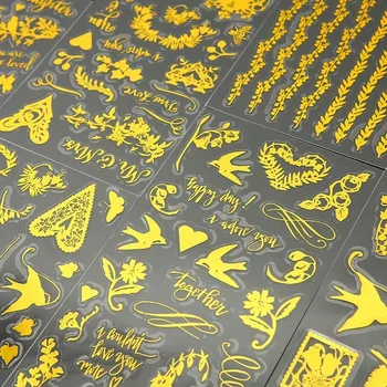 

6PCS New Hot Stamping Series Children Stationery For DIY Albums Scrapbooking Diary Decoration Cartoon Depicting Stickers