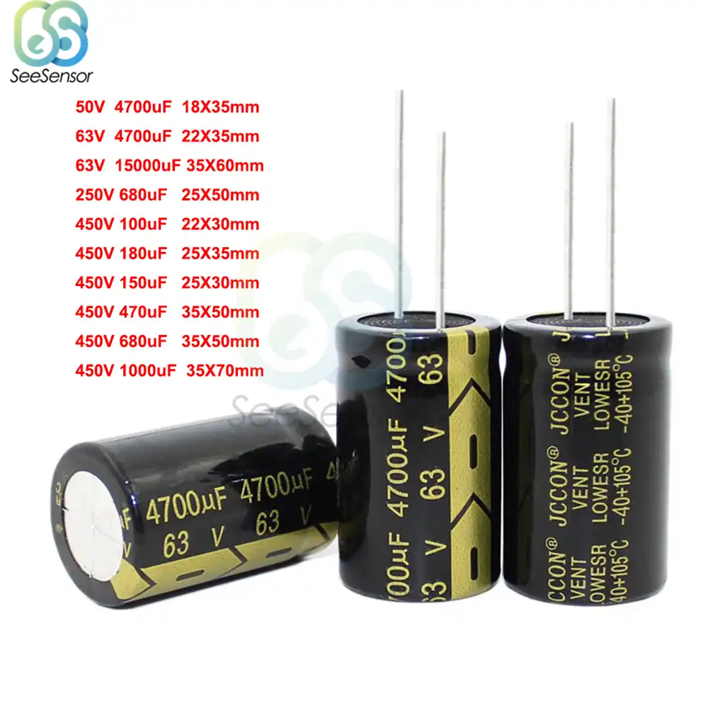 1pc 100UF-680UF Aluminium Electrolytic Capacitors 50V-400V Radial Capacitor