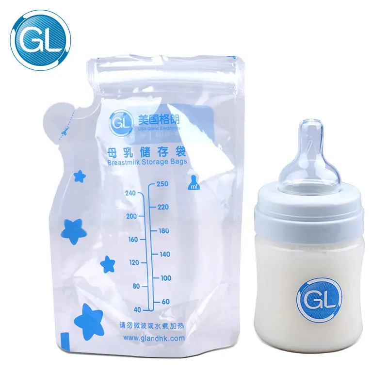 GL 250 ML 96 Pcs Per Pack Breast Milk Storage Bags BPA Free Milk