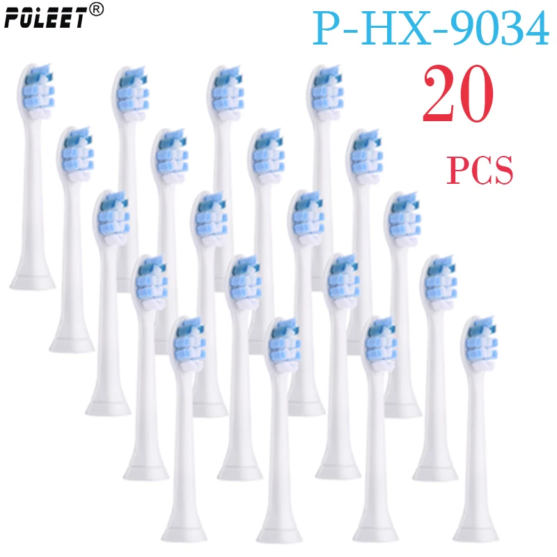 Poleet 20 шт./лот Электрический Зубная щётка ES сменные головки PHX-9034 HX9034 для Philips Зубная щётка головы diamondclean гигиена полости рта