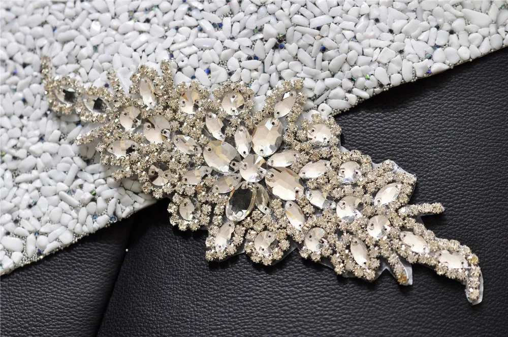 TRiXY S01A Free shipping Stock DIY Formal Wedding Bead Applique Evening