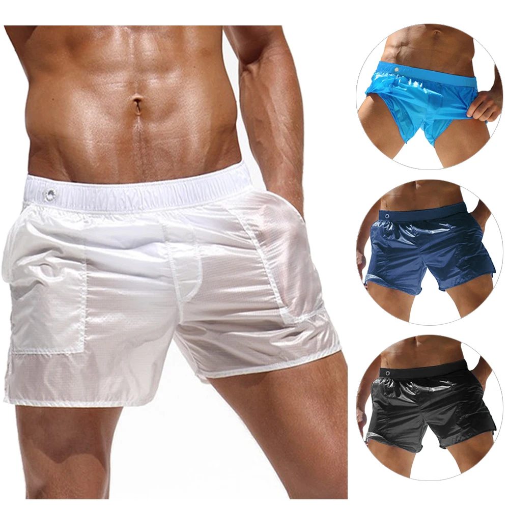2018 новые летние популярные мужские быстросохнущие плавки Брюки Одежда для плавания Шорты тонкая одежда с карманом быстросохнущие мужские