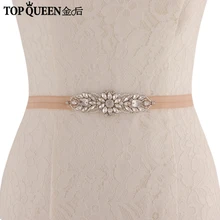 TOPQUEEN SJD-S337 бриллианты свадебные ленты свадебный пояс бисером стеклянные кристаллы и стразы роскошный свадебный эластичный пояс