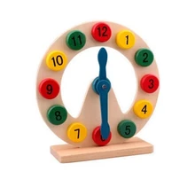Montessori 2-4 year old Math Toys Colorful Puzzle Digital Geometry Clock Baby Educational Wooden Clock Toy Kids Children Toys geometry shape wooden toys for baby kids funny montessori educational toy children s toys assembly baby toy