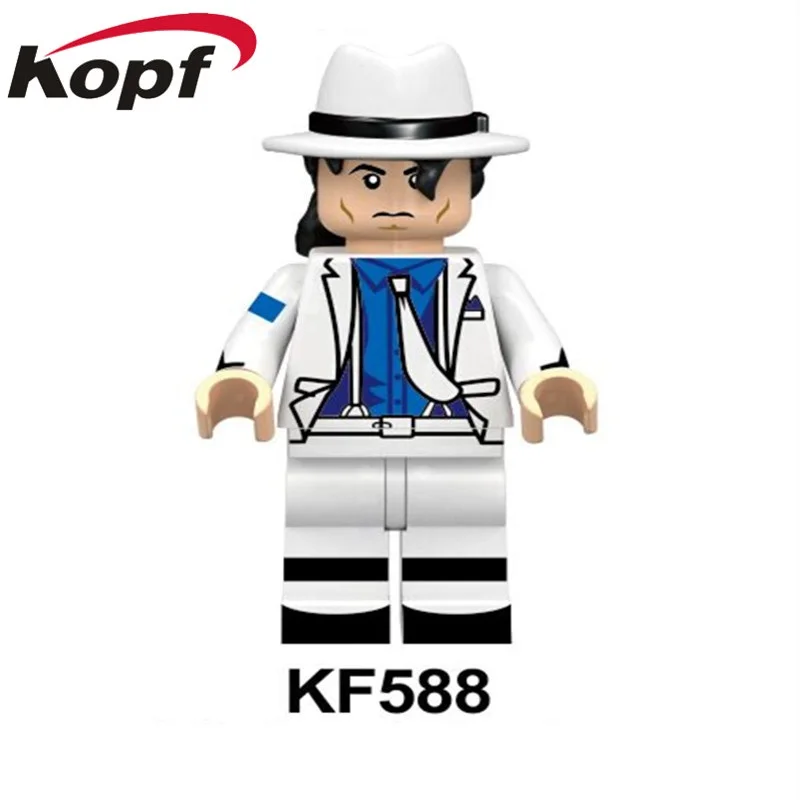 KF588 20PCS No Box KF1157 20 шт оптом строительные блоки знаменитый певец DJ танцор Фигурки Коллекция обучающие игрушки для детей - Цвет: KF588 20PCS No Box