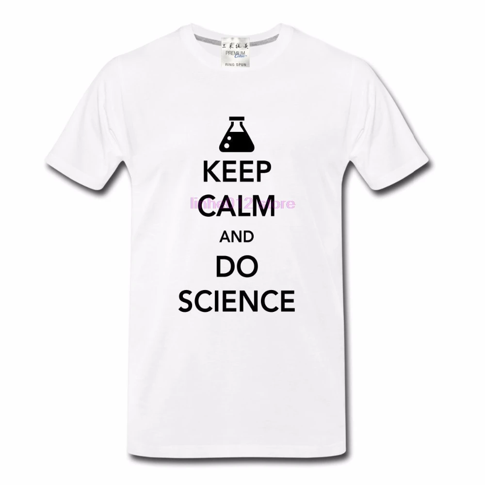 2019 Sleeve Shirts Fashion Short T-Shirt Tops Keep Calm and Do Science Print T Shirt Men Summer Style Tee shirt | Мужская одежда