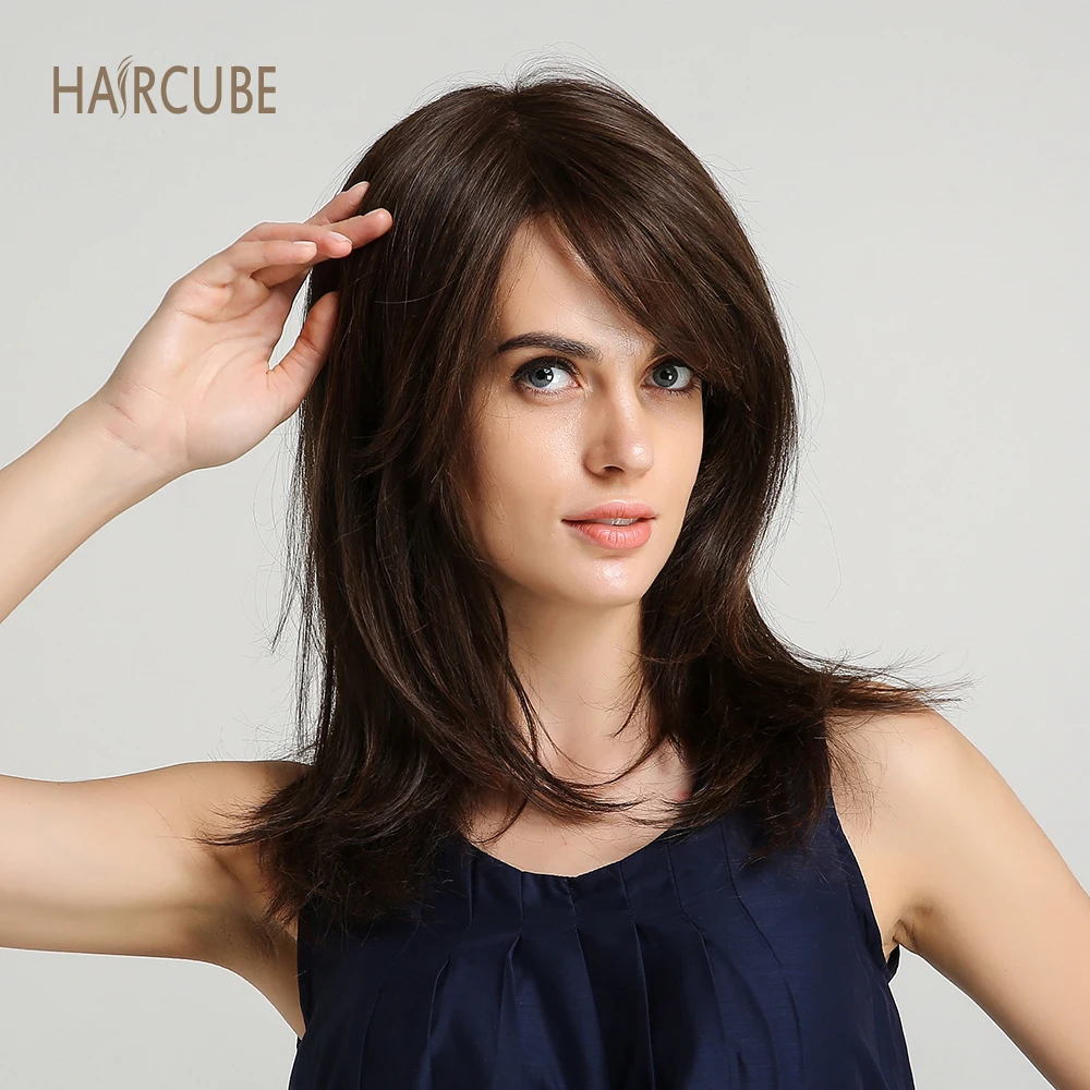 купить✲ Haircube 16 Дюймов Синтетический Парик Фронта Шнурка Для Белых Женщин Естественная Волна Лучший!