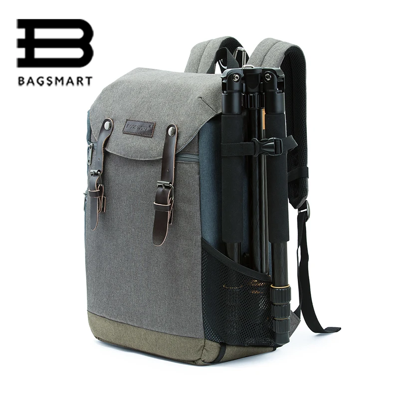 

BAGSMART Men Multifunctional Camera Backpack DSLR Bag for 15.6 Laptops Waterproof Rain Cover for Canon Nikon Camera Accessories