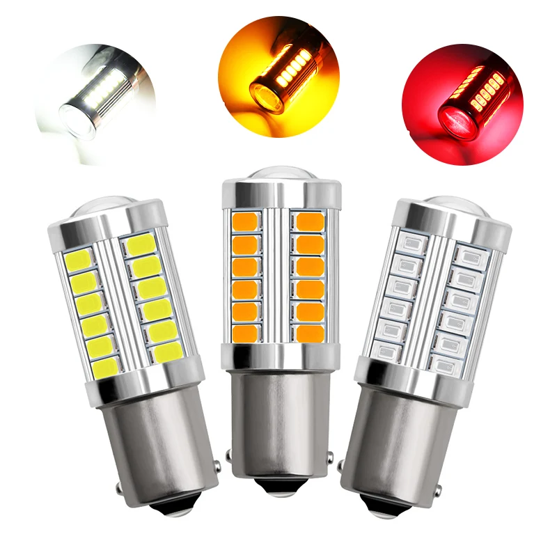 1 шт. 1156 светодиодный ная лампа BA15S P21W 33 5630 5730 SMD Автомобильная задняя стоп-сигнала