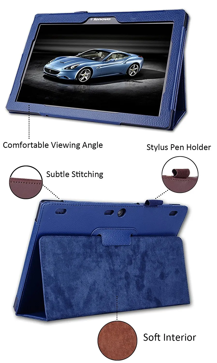 For Lenovo TAB2 X30F X30L Case Folio PU Leather Stand Covre