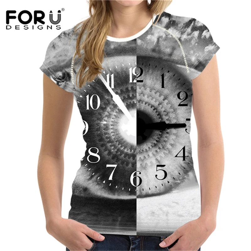 FORUDESIGNS/женская футболка s, женская футболка, кофта с изображением глаз, топы Femme Sunflower Van Gogh, футболка с принтом, женские майки Uzzlang S