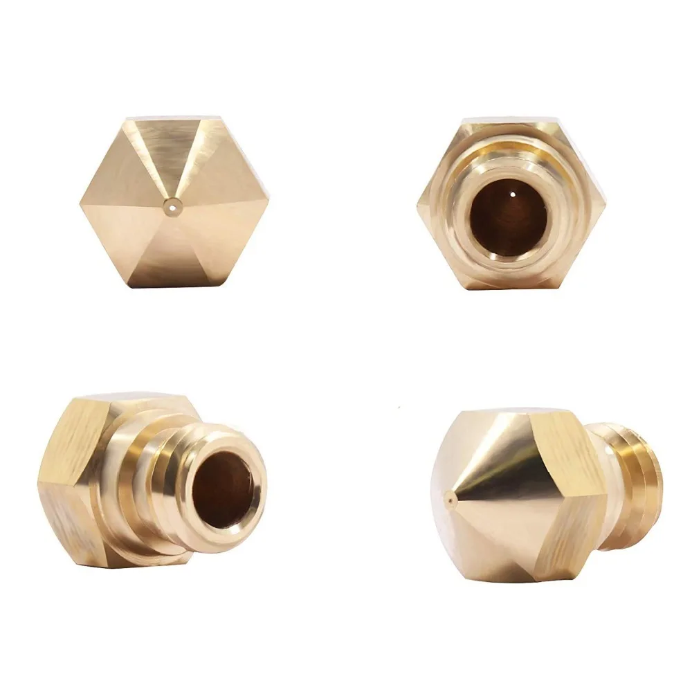 1pcs Mk10 Nozzle For 3d Printer M7 Thread Brass 0.2/0.3/0.4/0.5/0.6/0.8/1.0mm 1.75mm Filament For Mk10 Extruder