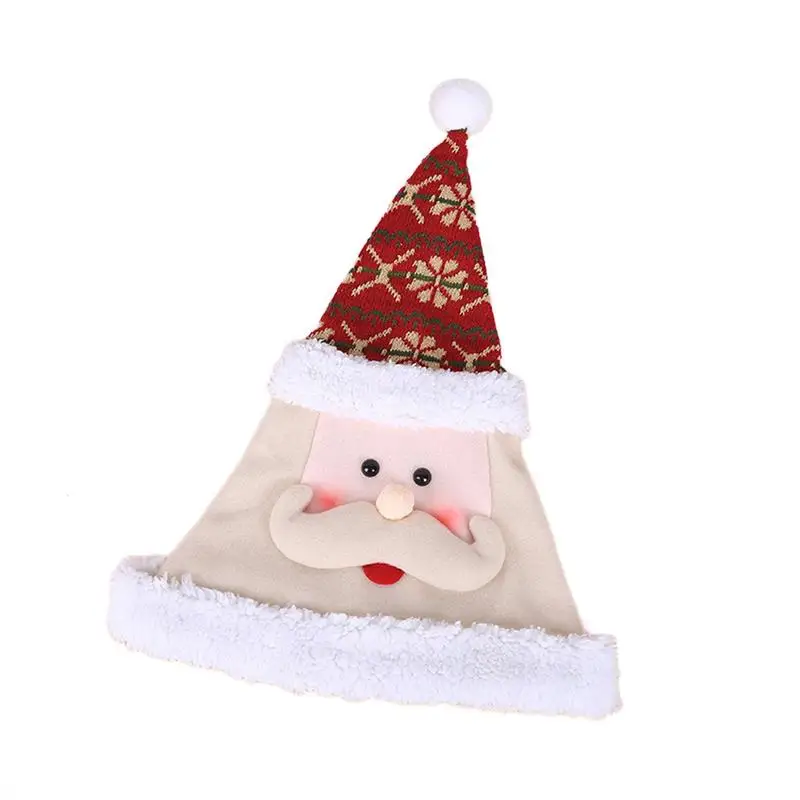 Рождественская мультяшная шапка, Рождественский подарок шапка высокого качества из плюша для взрослых и детей, добавьте праздничную атмосферу для дома - Цвет: A