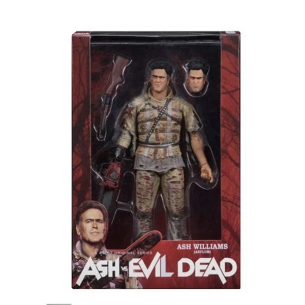 18 см NECA The Evil Dead Ash Vs Evil Dead Ash Вильямс элиго ПВХ фигурка Da Collezione модель игрушки Brinquedos regalo - Цвет: White