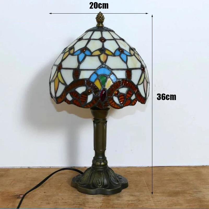 WOERFU Dfany 테이블 램프, 레트로 패션 테이블 램프, 레진 베이스, E27 침실 침대 옆 램프, 20cm
