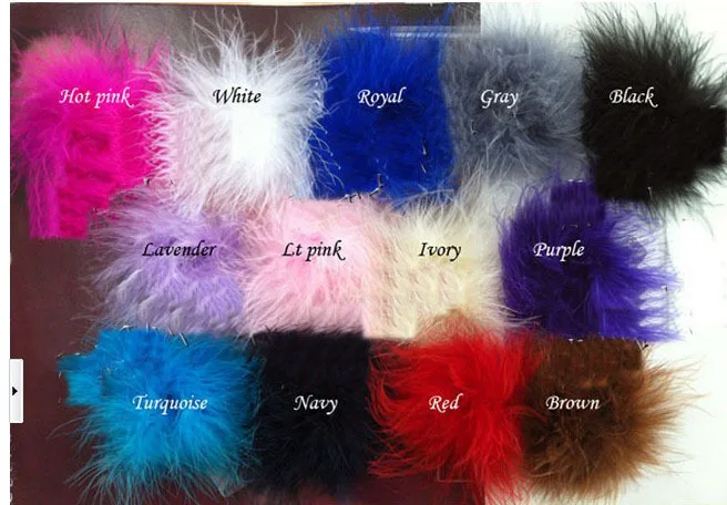 

free shipping 100pcs mix color fashion curl ostrich puff feather bows baby feather hair/hand-made flower/kids hair band