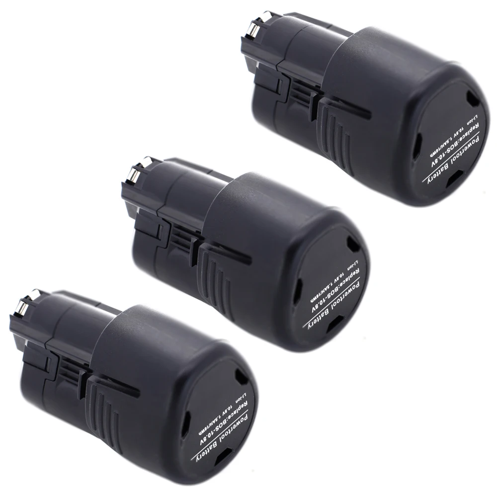 YHR 3pcs Lithium Ion 10.8V 1500mAh Battery For BOSCH BAT411A BAT411