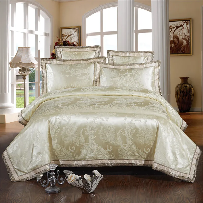 Beige Greympink Gold Bedding Set Noble And Elegant Duvet Cover