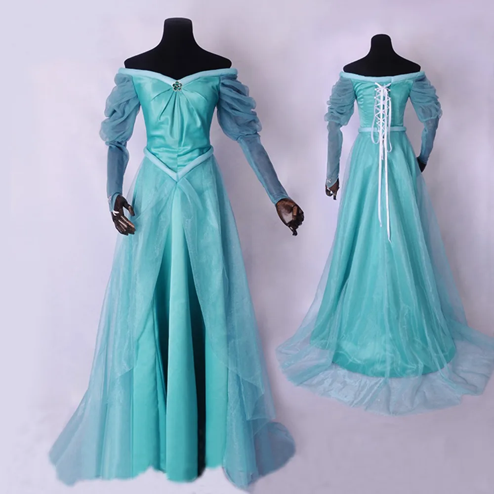 2017 Mermaid cosplay costume Adult princess Aladdin Jasmine dress Halloween costume party dresses