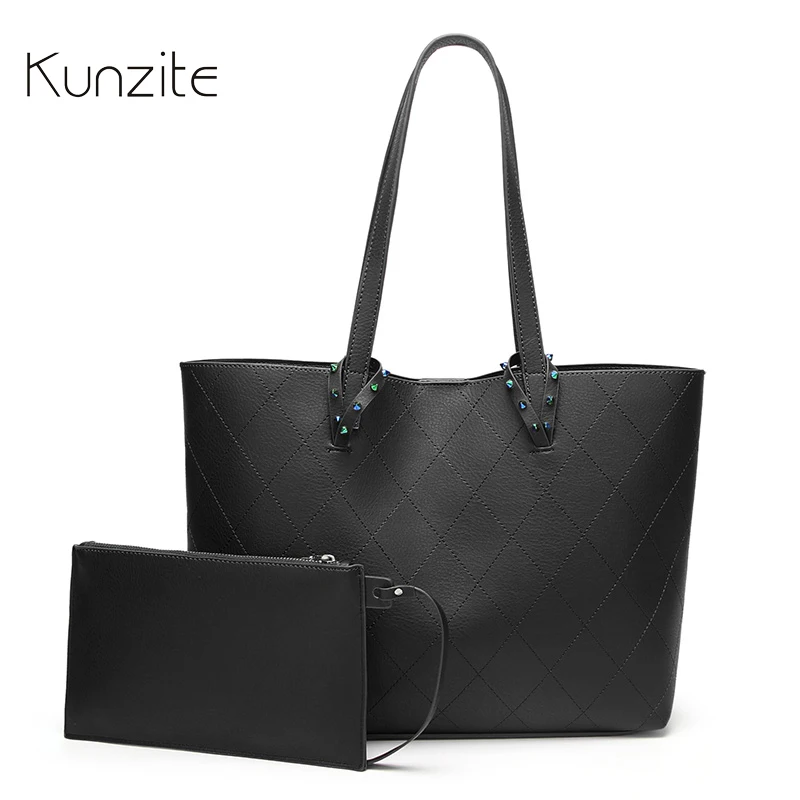 

Diamonds Tote Bags for Women 2018 Famous Brand Composite Handbags Large Capacity Plaid Portable Bags for Ladies and Girls Bolsas