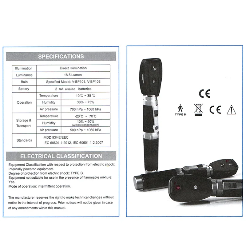 Professional Medical Oftalmoscopio Eye LED Diagnositc Kit Portable Ophthalmoscope find blessfun