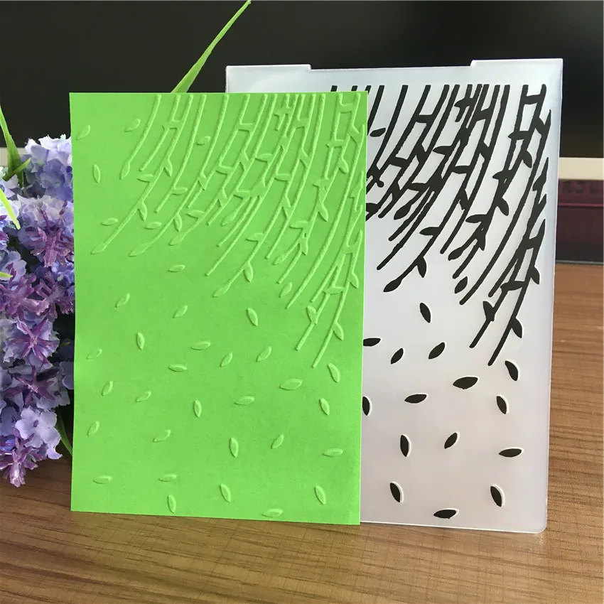  willow osier plastic embossing folder for festival gift box greeting card invitation DIY paper card - 32904301625